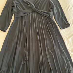 Jones New York Charcoal Long Sleeve Dress